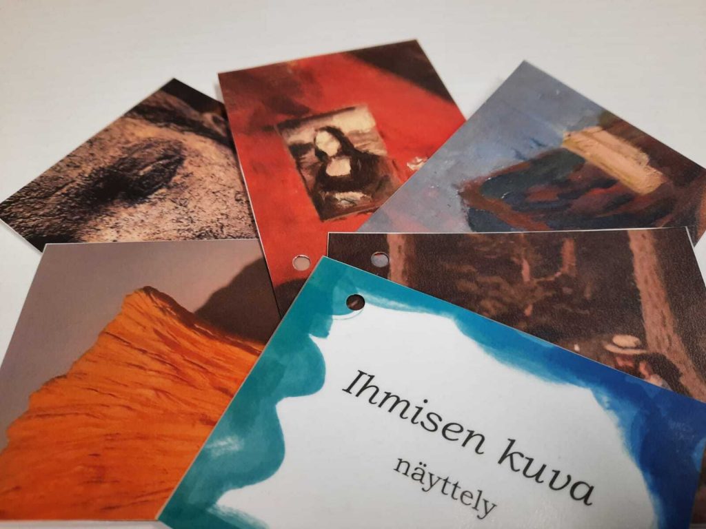 Kuvakortteja taideteosten yksityiskohdista